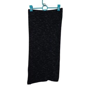 EXPRESS Black‎ Pull On Midi Marled Knit Tube Skirt Size Small  E38